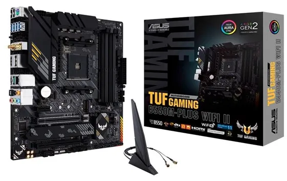 ASUS TUF GAMING B550M-PLUS WIFI II Emolevy - AMD B550 - AMD AM4-kanta - DDR4 RAM - Micro-ATX