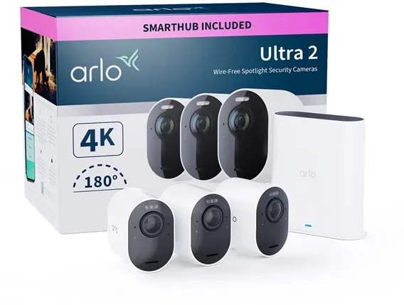 Arlo Ultra 2 4K UHD Wire-Free Security Camera System - 3 Cameras